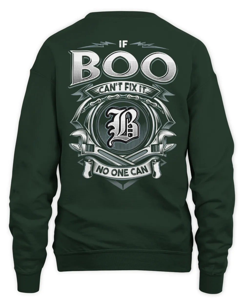 BOO AP81-K4-626 - Personalized Ahmed Quote Apparel “If Ahmed Can't Fix It, No One Can” - Unisex Sweatshirt - Forest Green