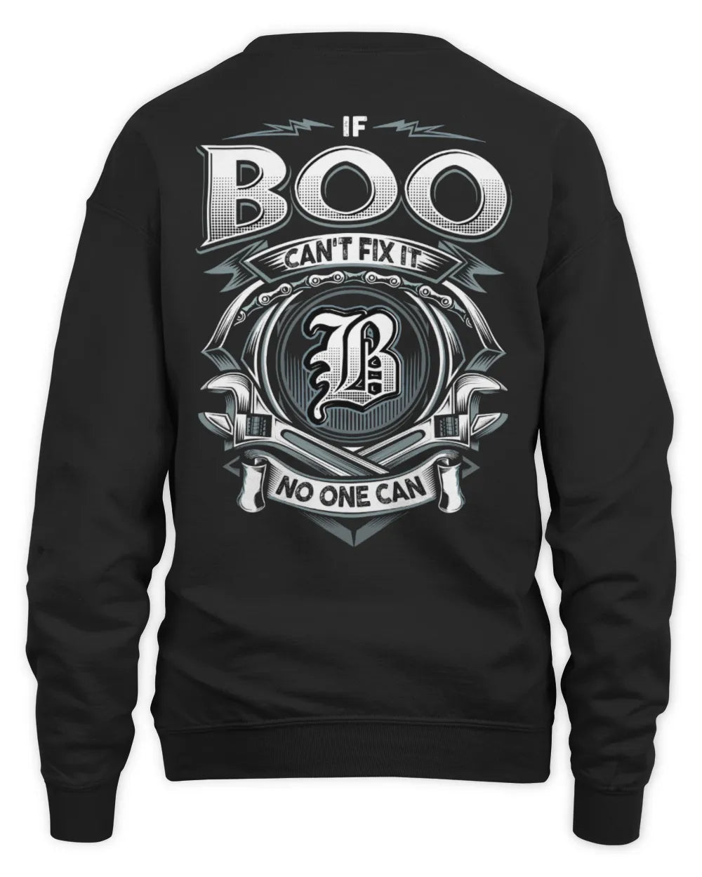 BOO AP81-K4-626 - Personalized Ahmed Quote Apparel “If Ahmed Can't Fix It, No One Can” - Unisex Sweatshirt - Black