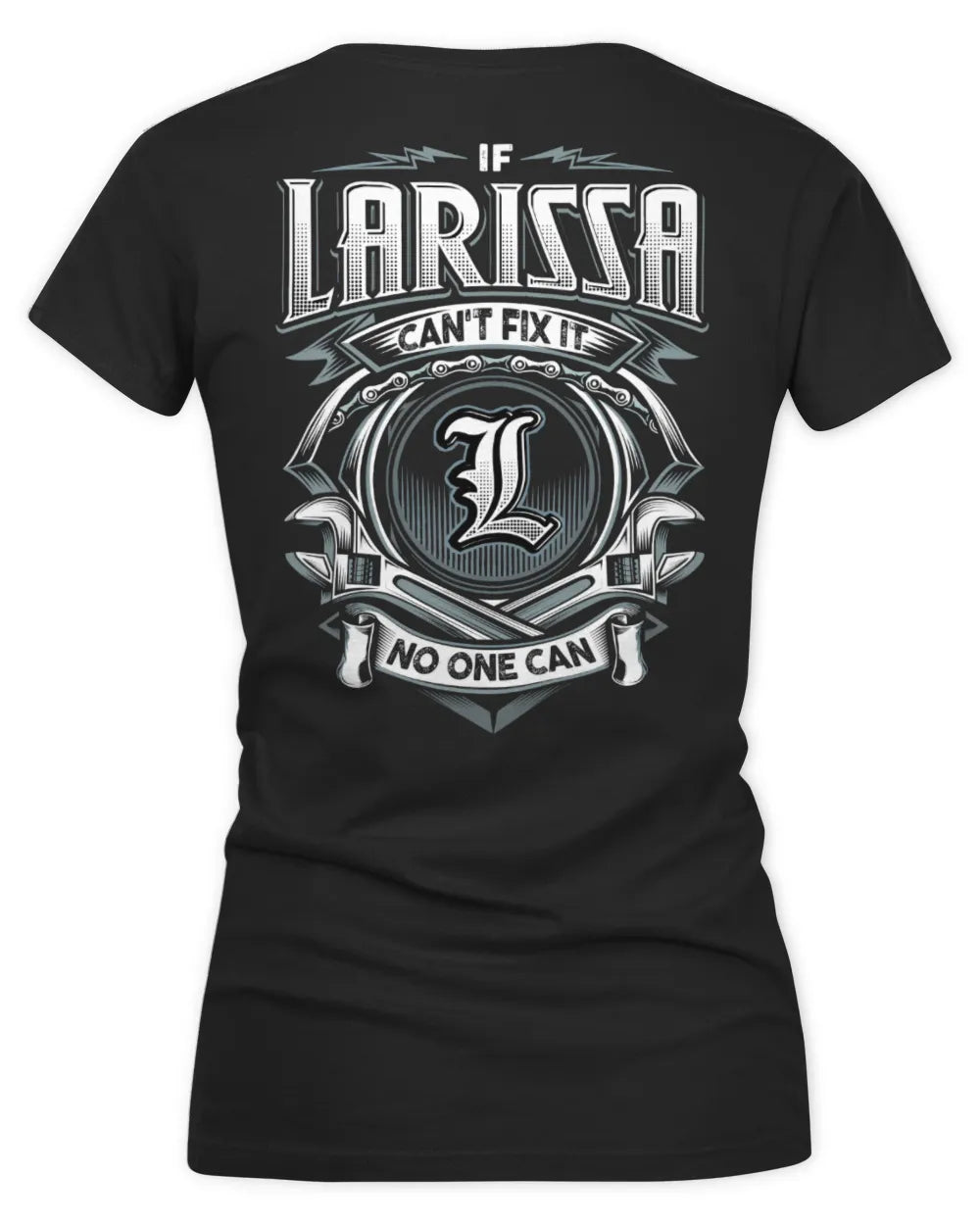 LARISSA AP81-K4-626 - Personalized Ahmed Quote Apparel “If Ahmed Can't Fix It, No One Can” - Women's V-Neck T-Shirt - Black