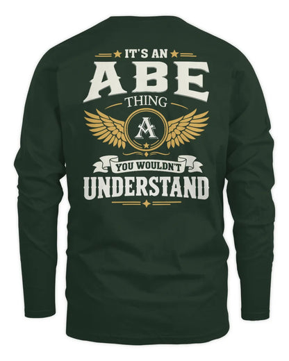 ABE KT06-M008 It’s a [NAME] Thing – You Wouldn’t Understand | Personalized Vintage T-Shirt - Men's Long Sleeved T-Shirt - Forest Green
