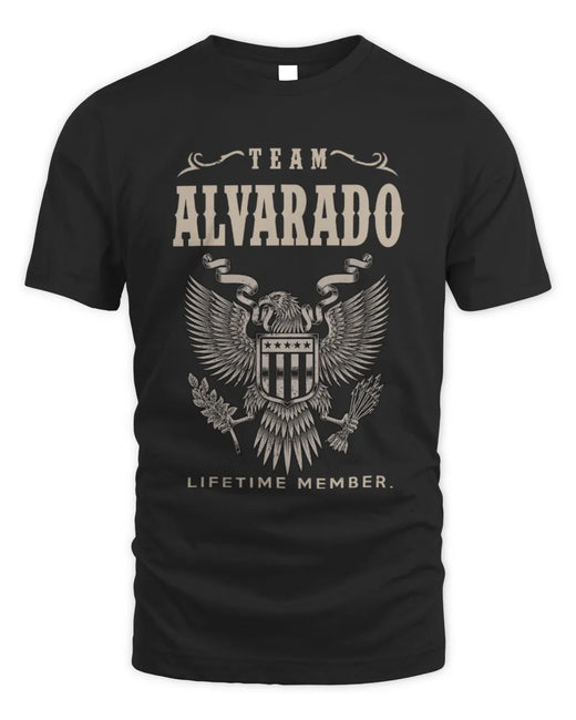 ALVARADO TP06-K82 – Personalized Classic Style Apparel “Team NAME Lifetime Member”