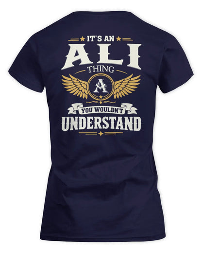 ALI KT06-M008 It’s a [NAME] Thing – You Wouldn’t Understand | Personalized Vintage T-Shirt - Women's Standard T-Shirt - Navy