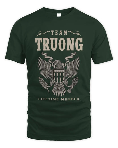 TRUONG TP06-K82 – Personalized Classic Style Apparel “Team NAME Lifetime Member” - Unisex Standard T-Shirt - Forest Green