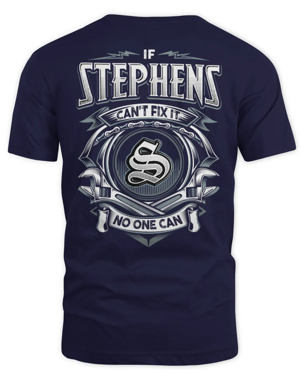 STEPHENS AP81-K4-626 - Personalized Ahmed Quote Apparel “If Ahmed Can't Fix It, No One Can” - Unisex Standard T-Shirt - Navy