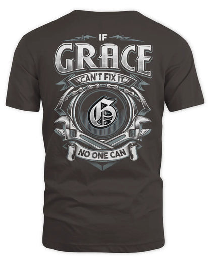 GRACE AP81-K4-626 - Personalized Ahmed Quote Apparel “If Ahmed Can't Fix It, No One Can” - Unisex Standard T-Shirt - Dark Chocolate