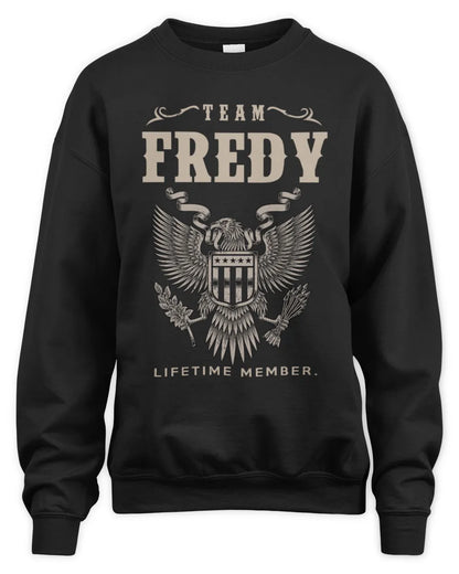 FREDY TP06-K82 – Personalized Classic Style Apparel “Team NAME Lifetime Member” - Unisex Sweatshirt - Black