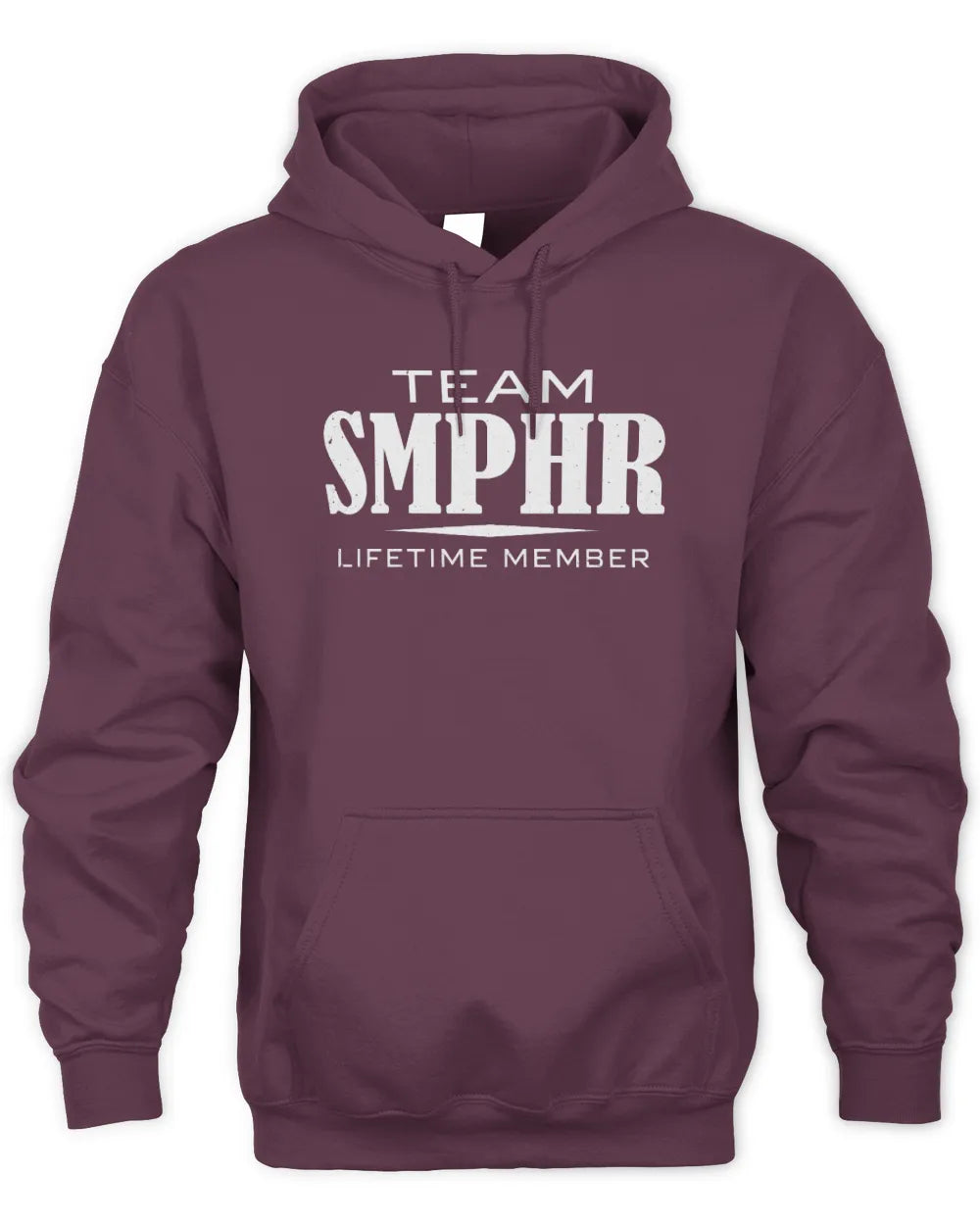 SMPHR BL62-K4-128 - Personalized “Team NAME Lifetime Member” - Unisex Hoodie - Maroon