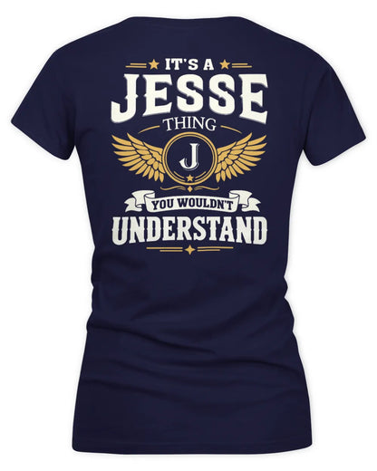 JESSE KT06-M008 It’s a [NAME] Thing – You Wouldn’t Understand | Personalized Vintage T-Shirt - Women's V-Neck T-Shirt - Navy