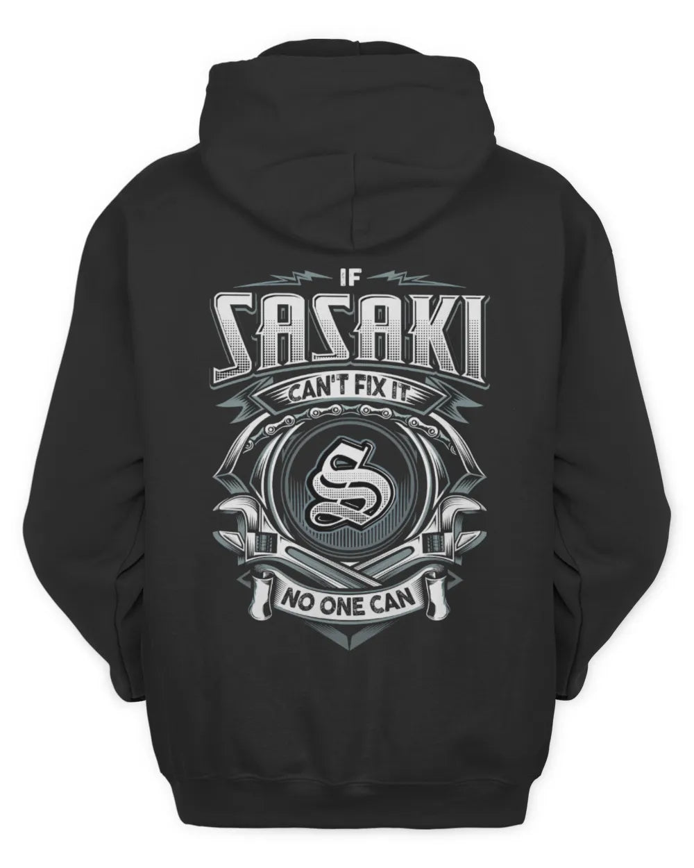 SASAKI AP81-K4-626 - Personalized Ahmed Quote Apparel “If Ahmed Can't Fix It, No One Can” - Unisex Hoodie - Black