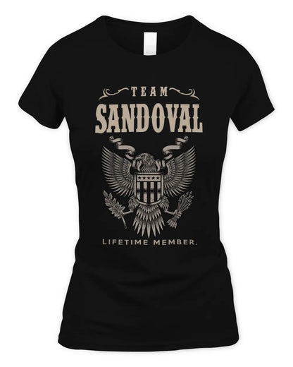 SANDOVAL TP06-K82 – Personalized Classic Style Apparel “Team NAME Lifetime Member” - Women's Standard T-Shirt - Black