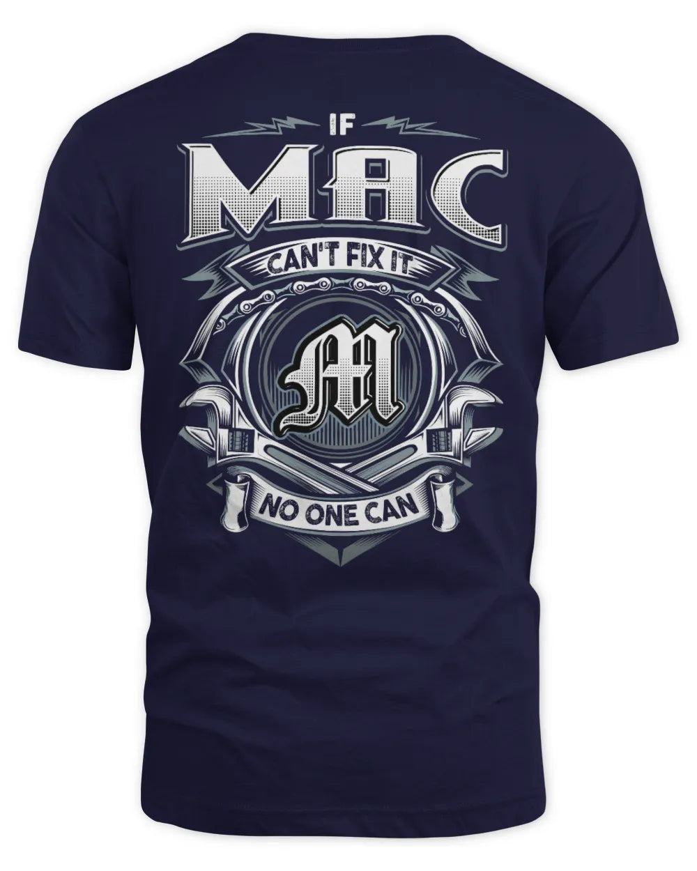 MAC AP81-K4-626 - Personalized Ahmed Quote Apparel “If Ahmed Can't Fix It, No One Can” - Unisex Standard T-Shirt - Navy