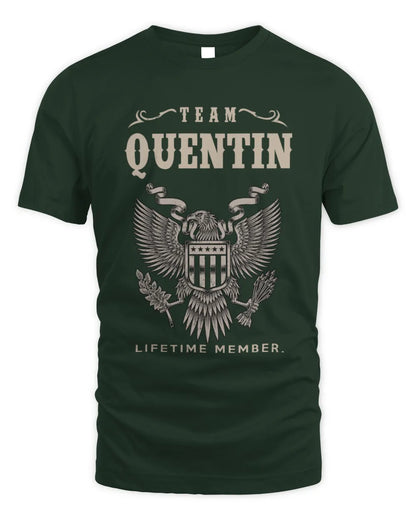 QUENTIN TP06-K82 – Personalized Classic Style Apparel “Team NAME Lifetime Member” - Unisex Standard T-Shirt - Forest Green