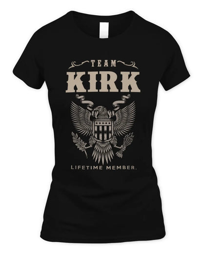 KIRK TP06-K82 – Personalized Classic Style Apparel “Team NAME Lifetime Member” - Women's Standard T-Shirt - Black