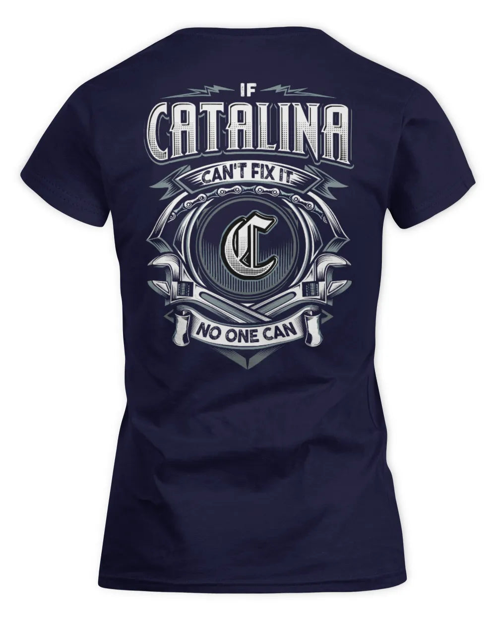 CATALINA AP81-K4-626 - Personalized Ahmed Quote Apparel “If Ahmed Can't Fix It, No One Can” - Women's Standard T-Shirt - Navy