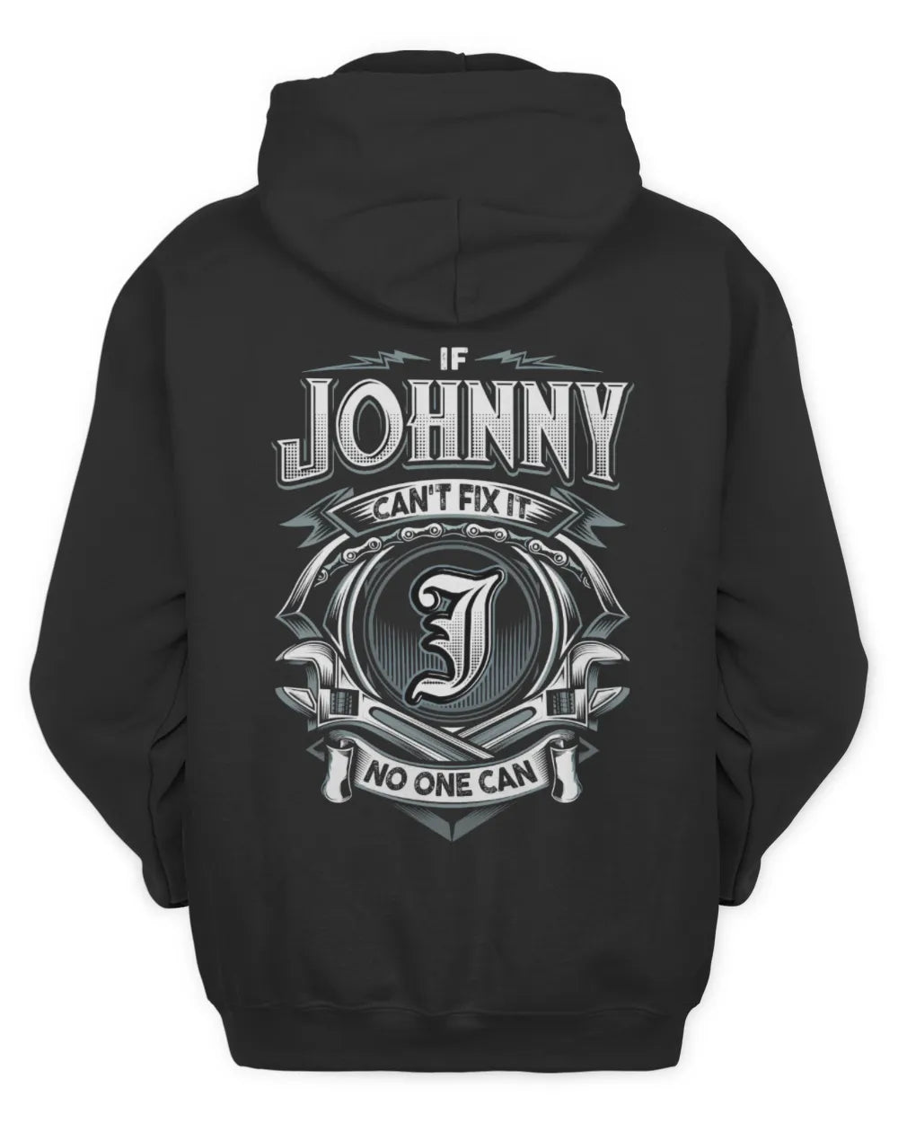 JOHNNY AP81-K4-626 - Personalized Ahmed Quote Apparel “If Ahmed Can't Fix It, No One Can” - Unisex Hoodie - Black