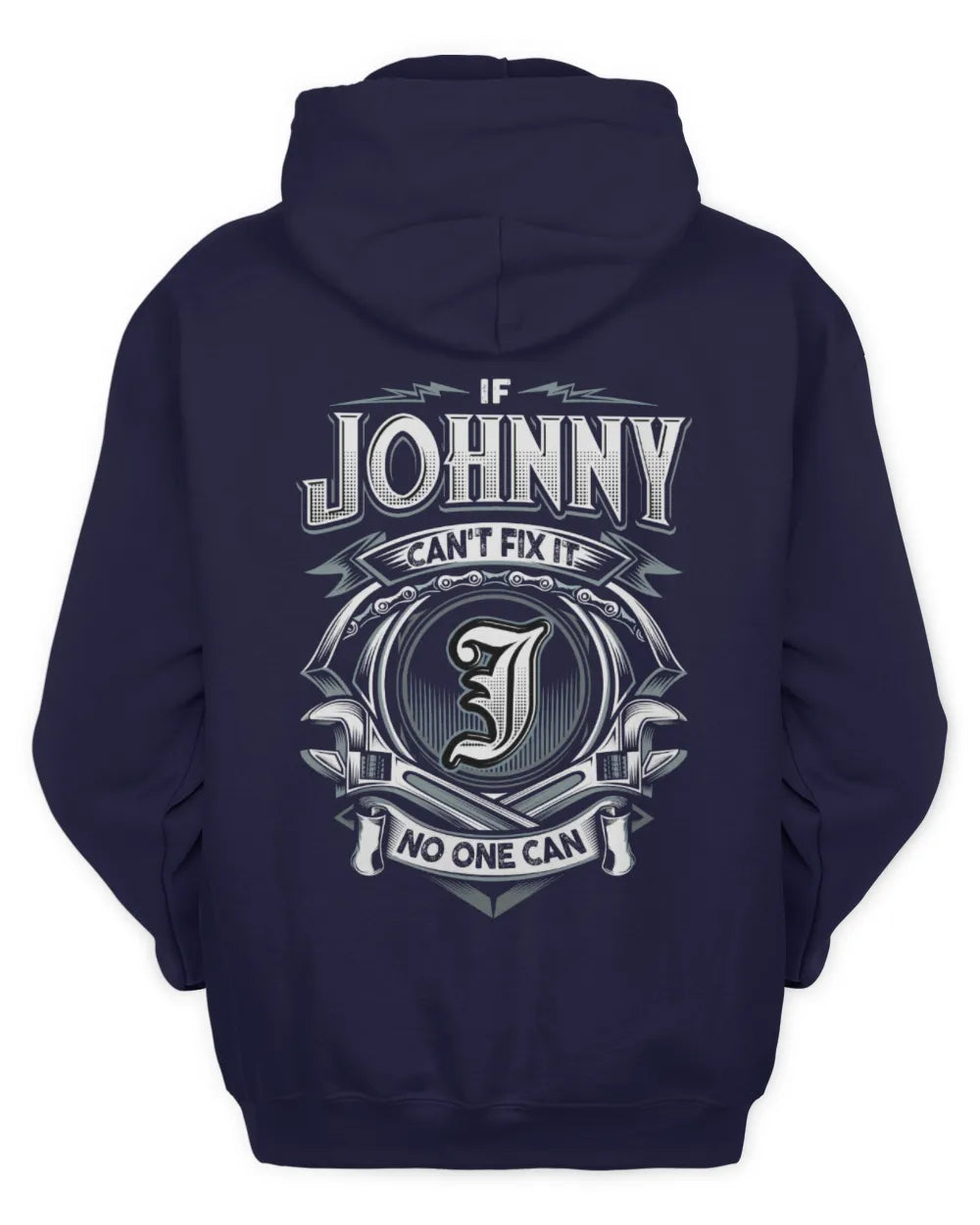 JOHNNY AP81-K4-626 - Personalized Ahmed Quote Apparel “If Ahmed Can't Fix It, No One Can” - Unisex Hoodie - Navy
