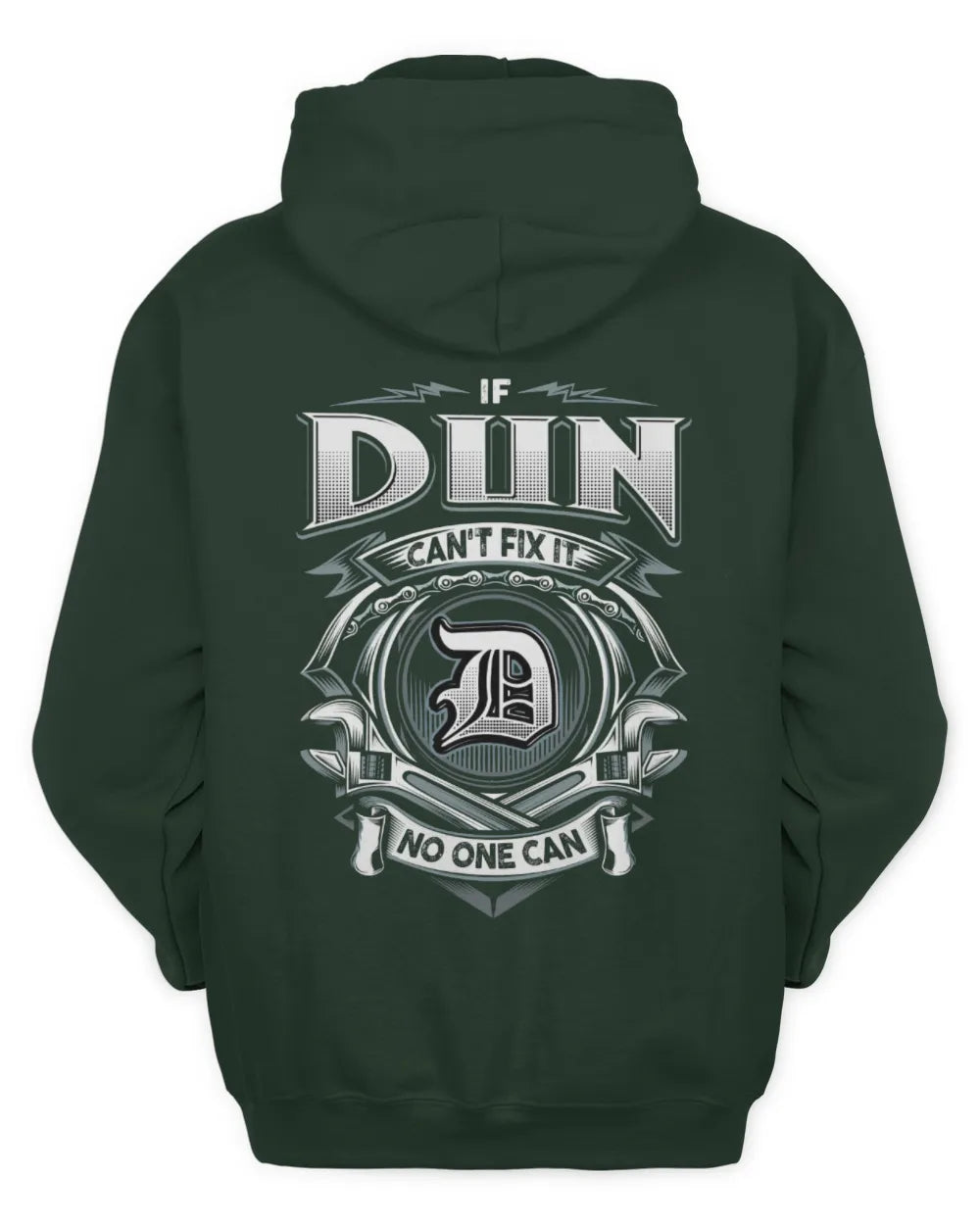 DUN AP81-K4-626 - Personalized Ahmed Quote Apparel “If Ahmed Can't Fix It, No One Can” - Unisex Hoodie - Forest Green