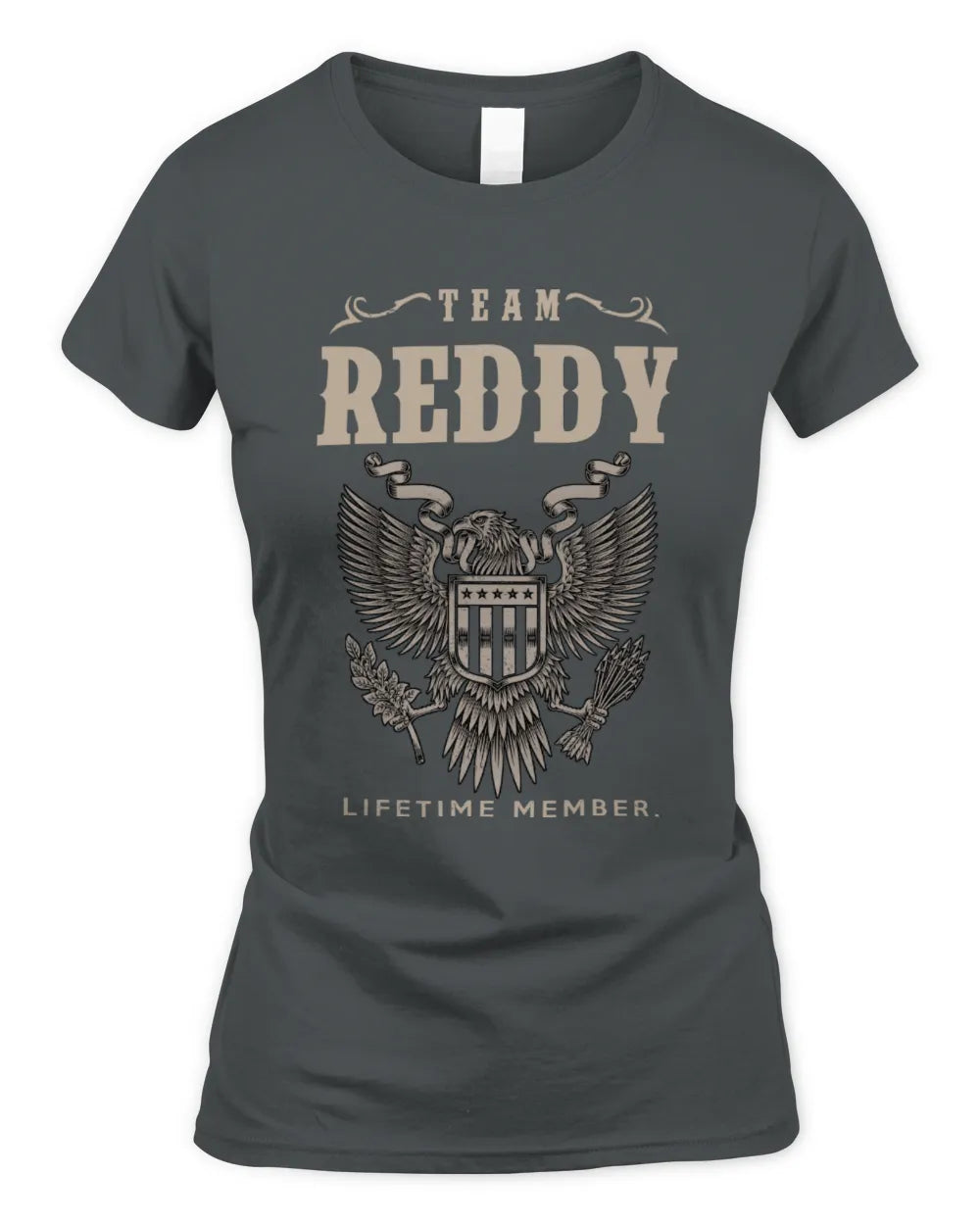 REDDY TP06-K82 – Personalized Classic Style Apparel “Team NAME Lifetime Member” - Women's Standard T-Shirt - Charcoal