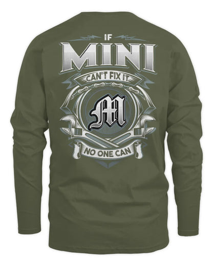 MINI AP81-K4-626 - Personalized Ahmed Quote Apparel “If Ahmed Can't Fix It, No One Can” - Men's Long Sleeved T-Shirt - Military Green