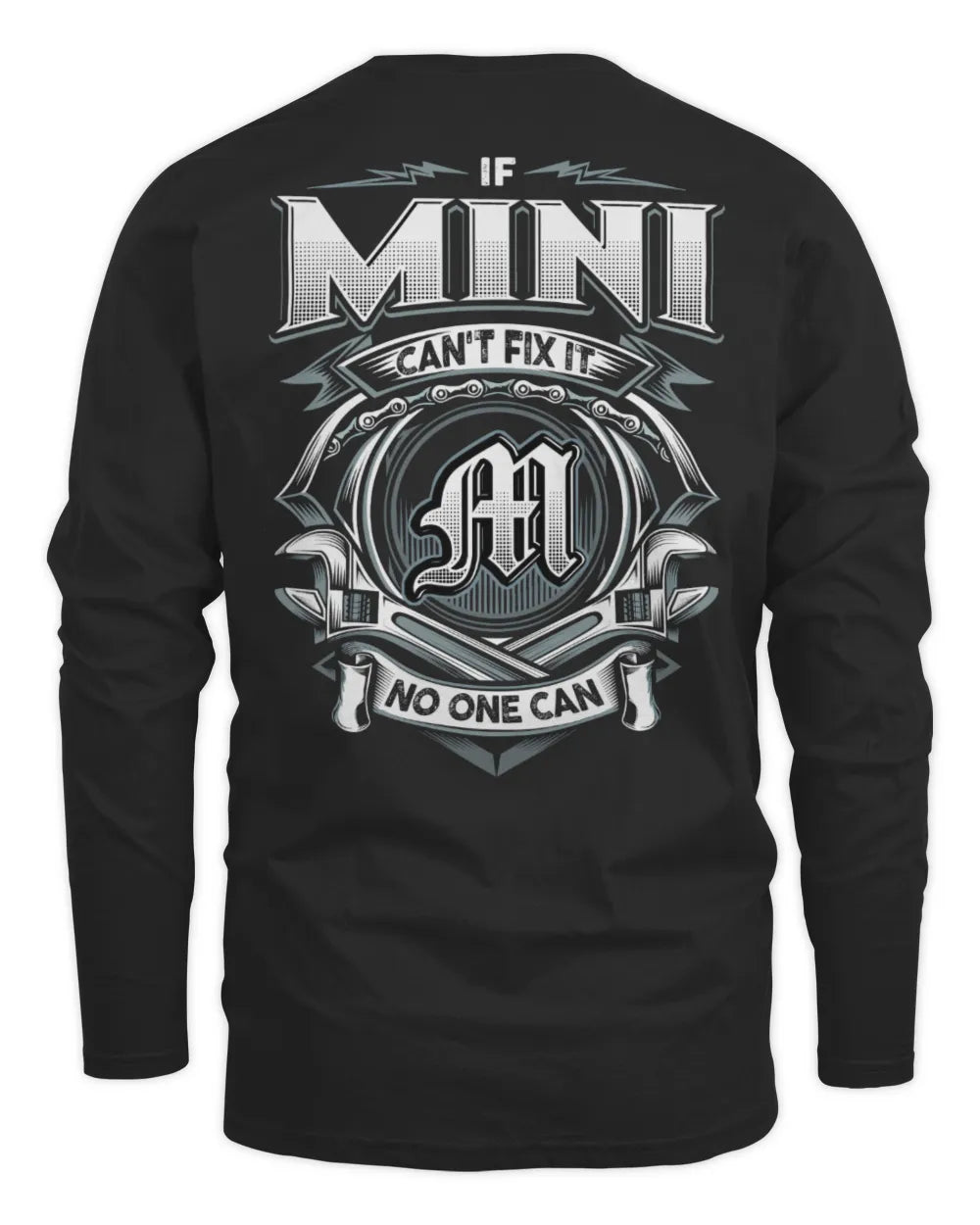 MINI AP81-K4-626 - Personalized Ahmed Quote Apparel “If Ahmed Can't Fix It, No One Can” - Men's Long Sleeved T-Shirt - Black