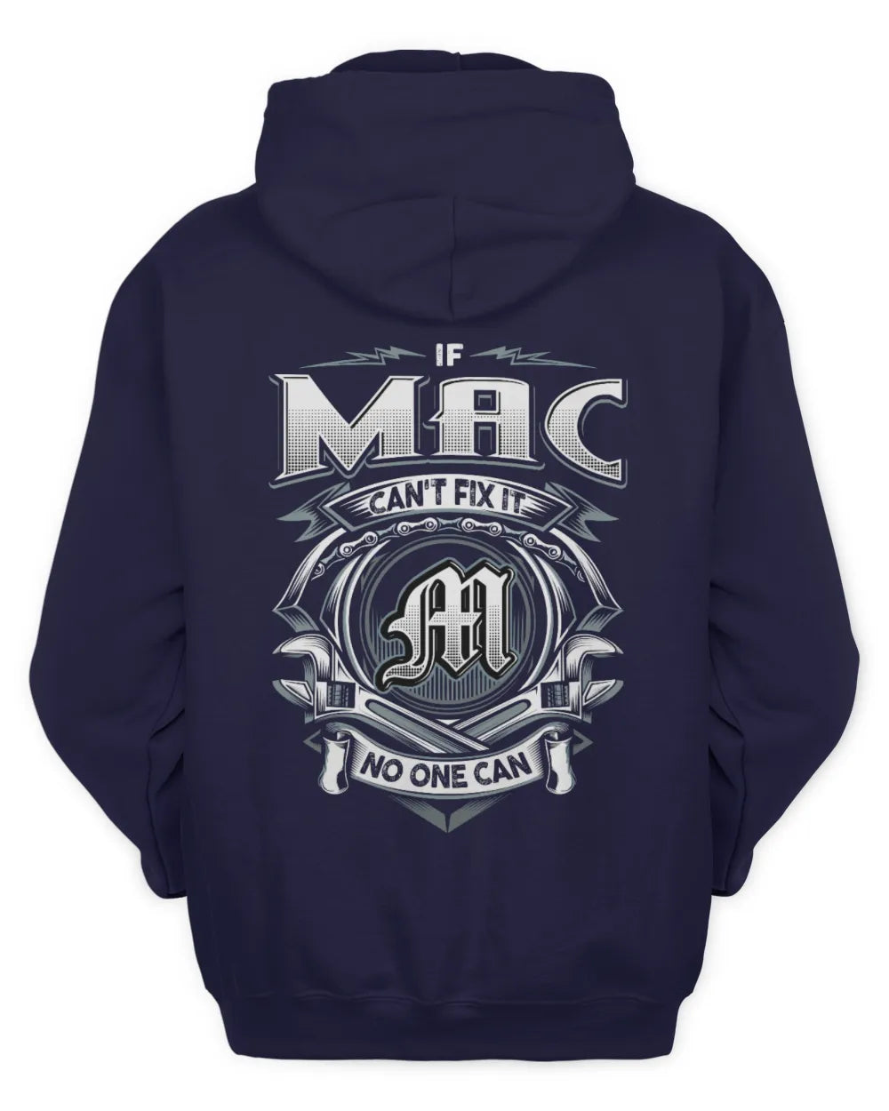 MAC AP81-K4-626 - Personalized Ahmed Quote Apparel “If Ahmed Can't Fix It, No One Can” - Unisex Hoodie - Navy