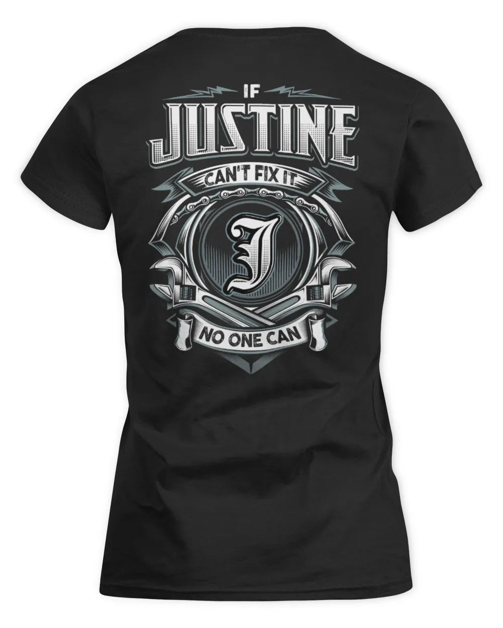 JUSTINE AP81-K4-626 - Personalized Ahmed Quote Apparel “If Ahmed Can't Fix It, No One Can” - Women's Standard T-Shirt - Black