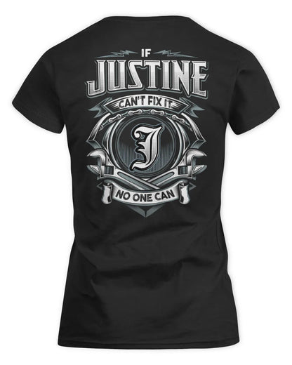JUSTINE AP81-K4-626 - Personalized Ahmed Quote Apparel “If Ahmed Can't Fix It, No One Can” - Women's Standard T-Shirt - Black