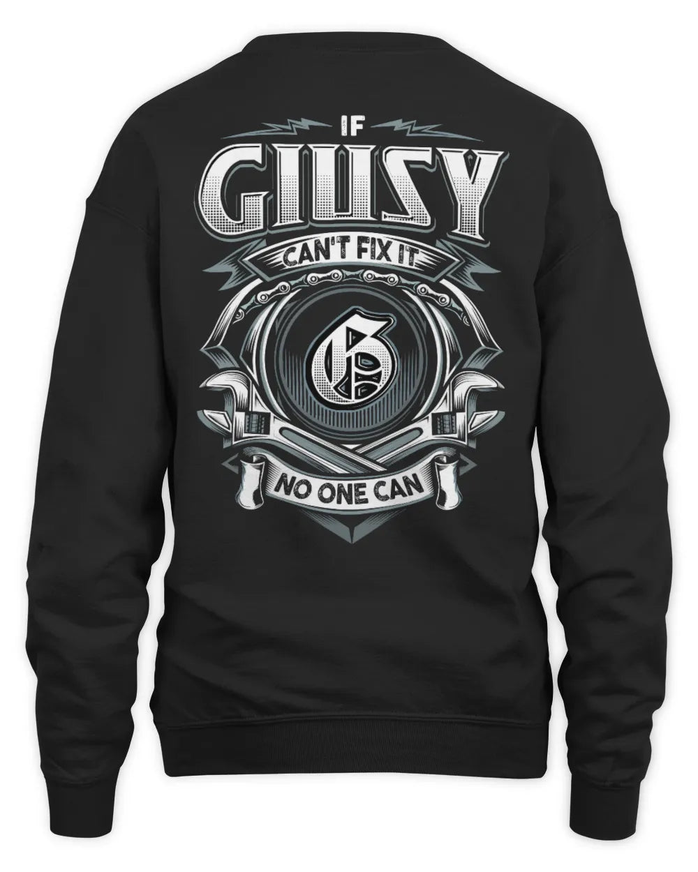 GIUSY AP81-K4-626 - Personalized Ahmed Quote Apparel “If Ahmed Can't Fix It, No One Can” - Unisex Sweatshirt - Black