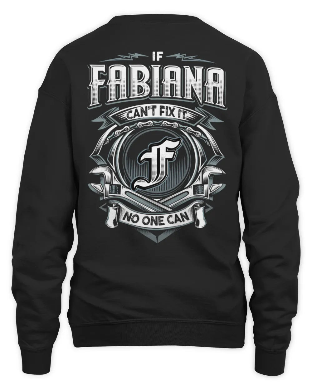 FABIANA AP81-K4-626 - Personalized Ahmed Quote Apparel “If Ahmed Can't Fix It, No One Can” - Unisex Sweatshirt - Black