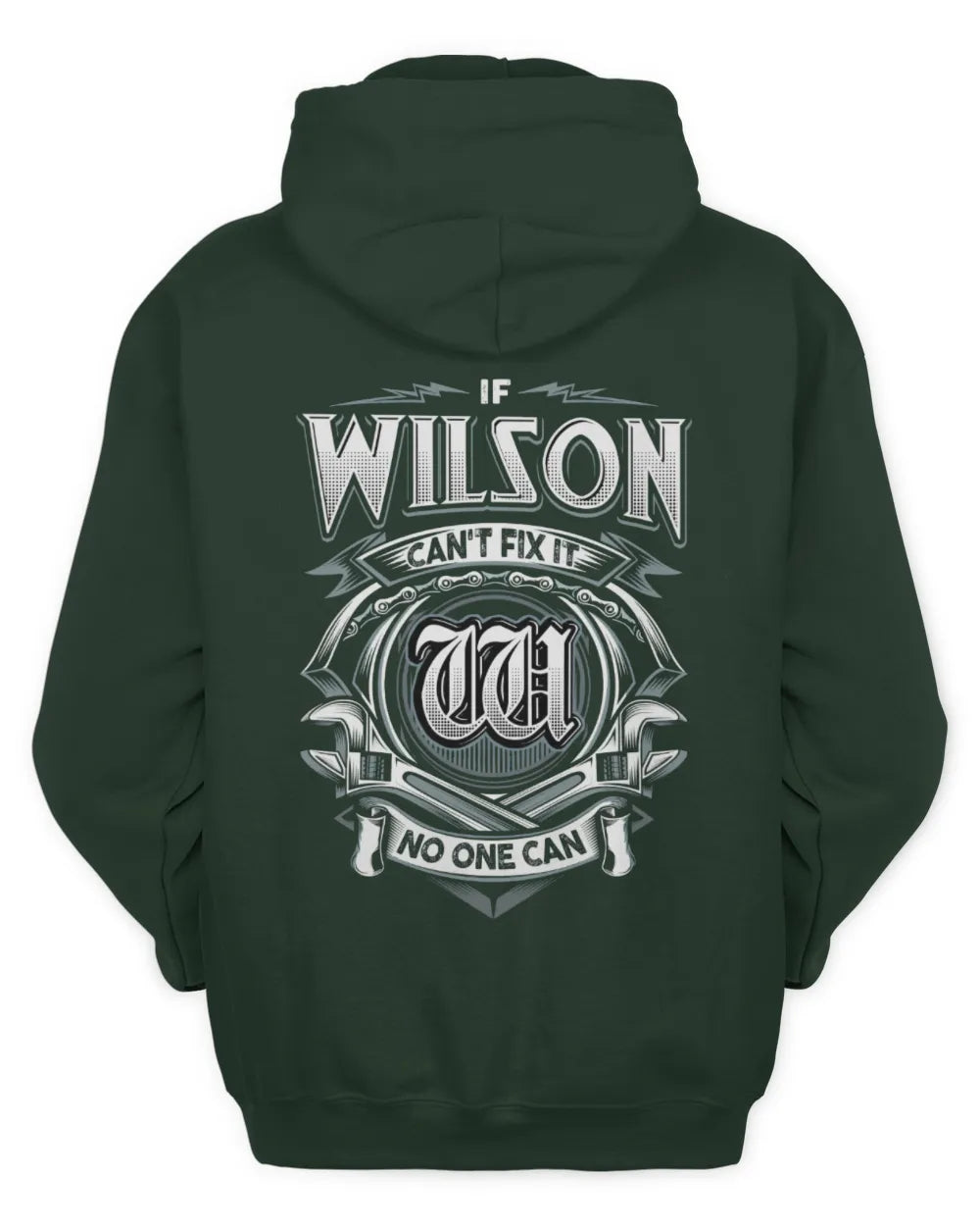 WILSON AP81-K4-626 - Personalized Ahmed Quote Apparel “If Ahmed Can't Fix It, No One Can” - Unisex Hoodie - Forest Green