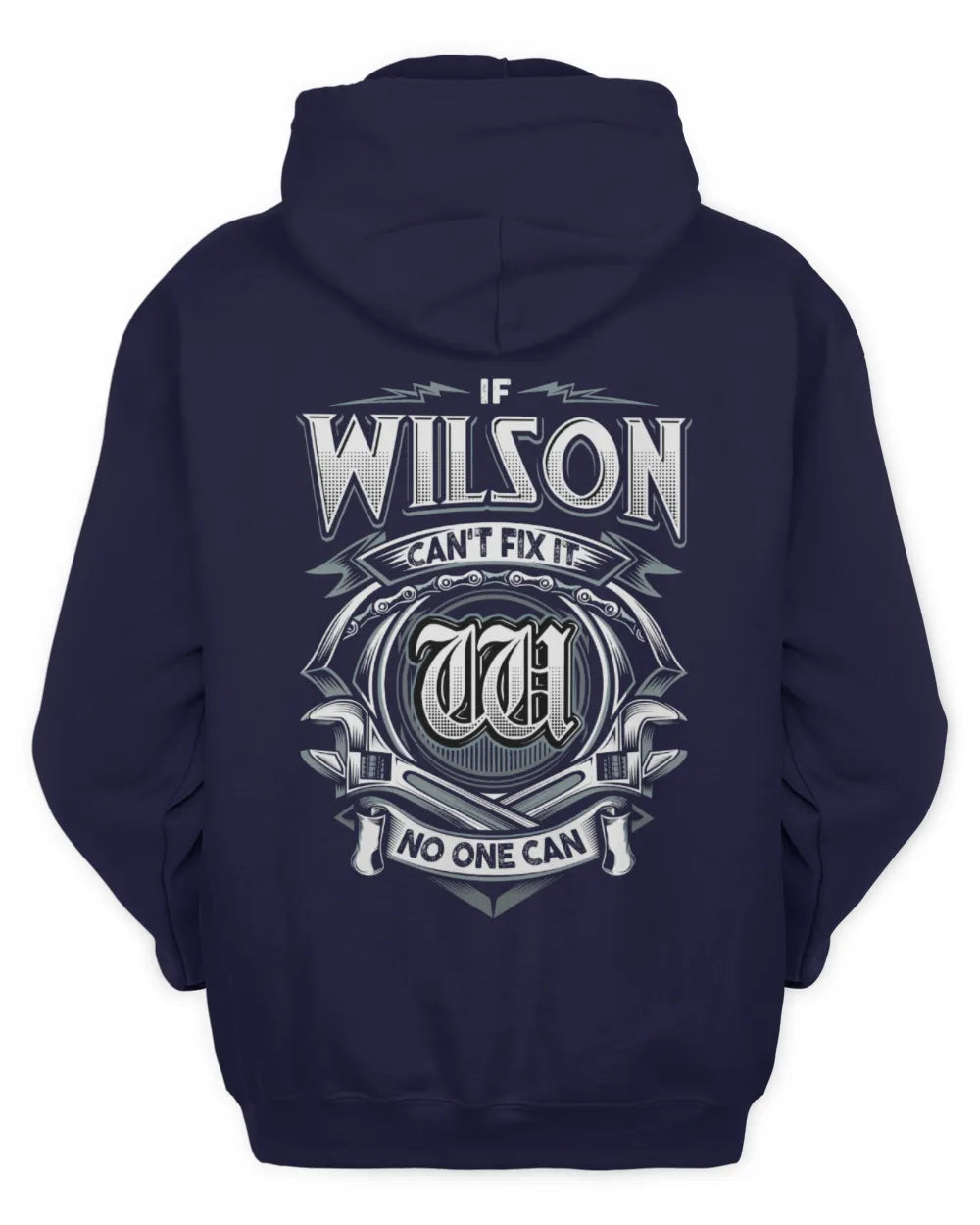 WILSON AP81-K4-626 - Personalized Ahmed Quote Apparel “If Ahmed Can't Fix It, No One Can” - Unisex Hoodie - Navy