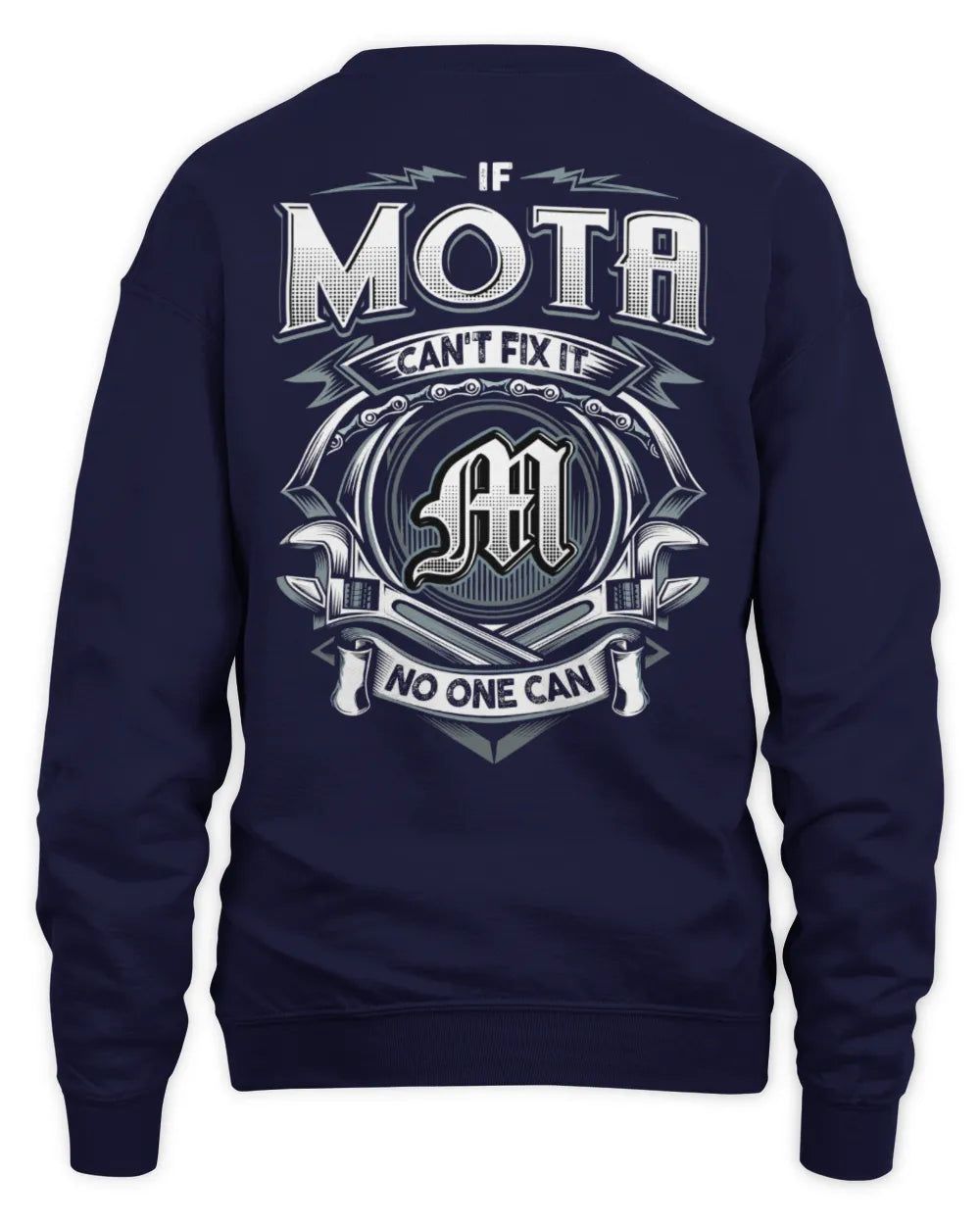 MOTA AP81-K4-626 - Personalized Ahmed Quote Apparel “If Ahmed Can't Fix It, No One Can” - Unisex Sweatshirt - Navy