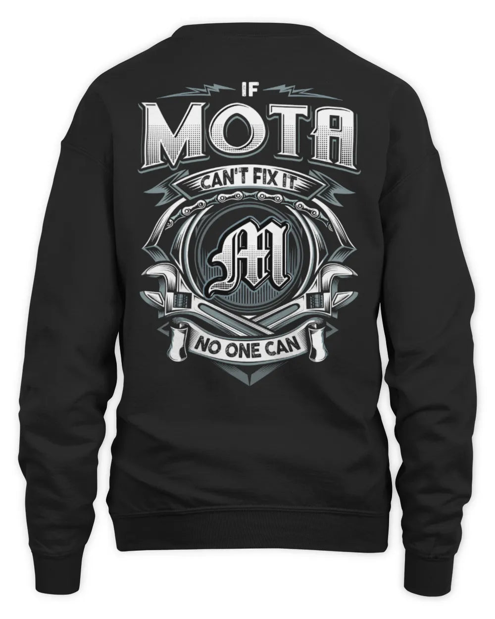 MOTA AP81-K4-626 - Personalized Ahmed Quote Apparel “If Ahmed Can't Fix It, No One Can” - Unisex Sweatshirt - Black
