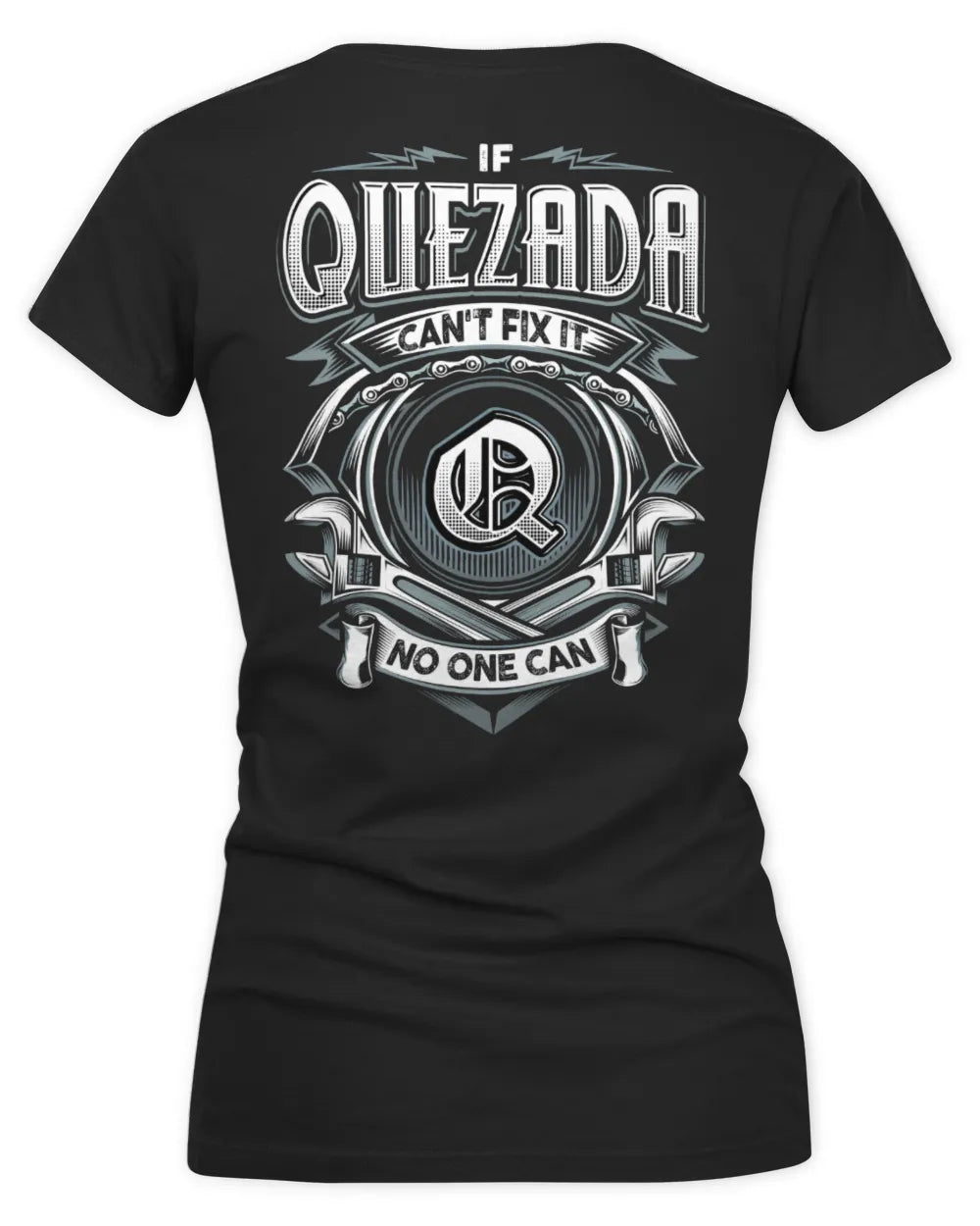 QUEZADA AP81-K4-626 - Personalized Ahmed Quote Apparel “If Ahmed Can't Fix It, No One Can” - Women's V-Neck T-Shirt - Black