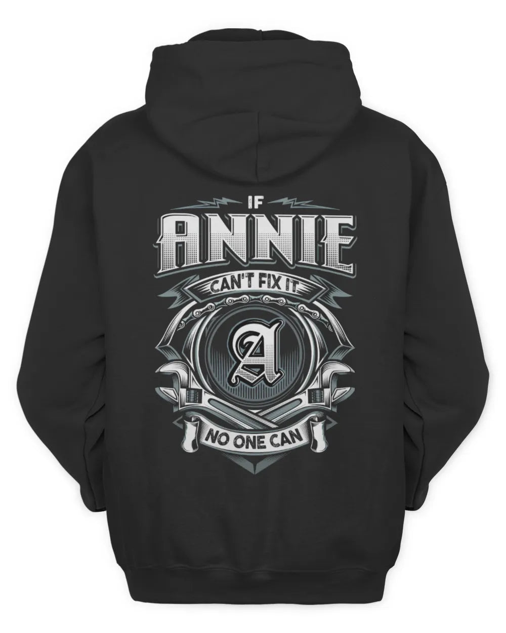 ANNIE AP81-K4-626 - Personalized Ahmed Quote Apparel “If Ahmed Can't Fix It, No One Can” - Unisex Hoodie - Black