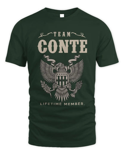 CONTE TP06-K82 – Personalized Classic Style Apparel “Team NAME Lifetime Member” - Unisex Standard T-Shirt - Forest Green