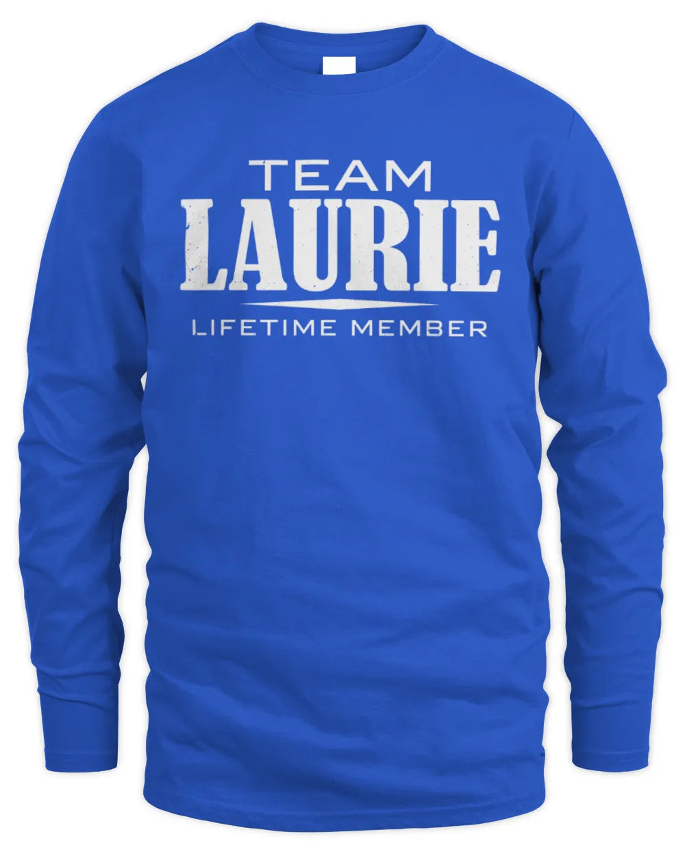LAURIE BL62-K4-128 - Personalized “Team NAME Lifetime Member” - Men's Long Sleeved T-Shirt - Royal