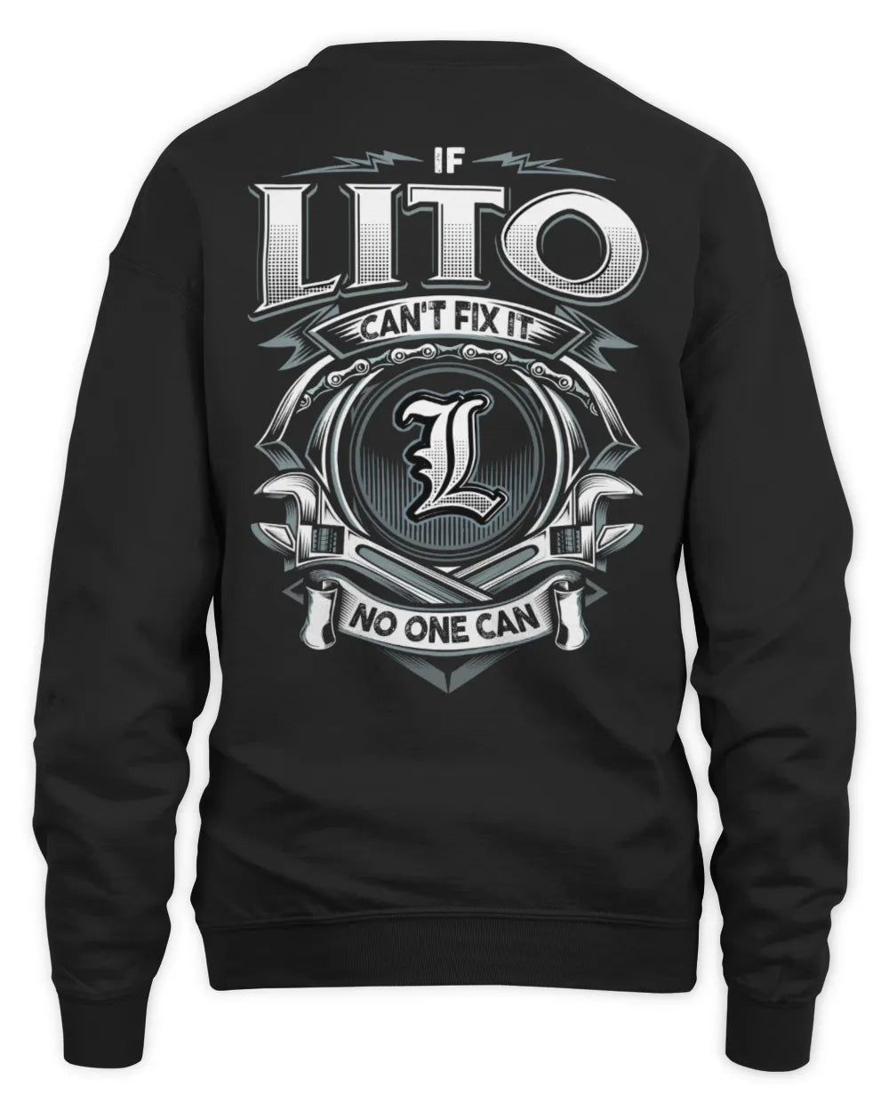LITO AP81-K4-626 - Personalized Ahmed Quote Apparel “If Ahmed Can't Fix It, No One Can” - Unisex Sweatshirt - Black