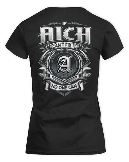 AICH AP81-K4-626 - Personalized Ahmed Quote Apparel “If Ahmed Can't Fix It, No One Can” - Women's Standard T-Shirt - Black