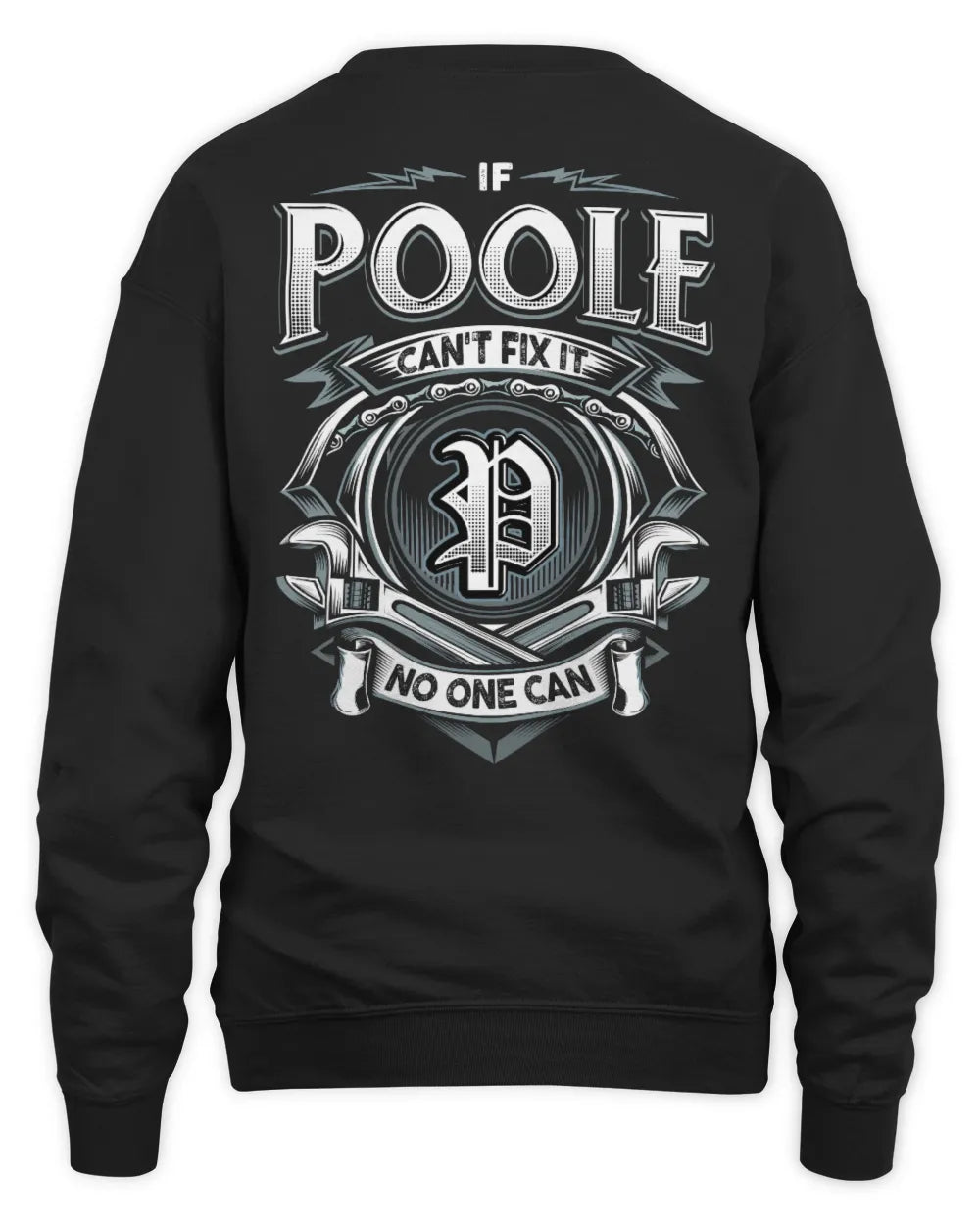 POOLE AP81-K4-626 - Personalized Ahmed Quote Apparel “If Ahmed Can't Fix It, No One Can” - Unisex Sweatshirt - Black