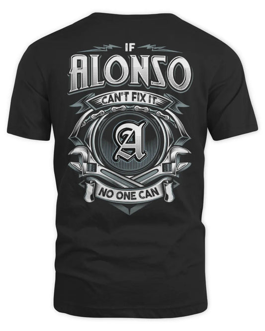 ALONSO AP81-K4-626 - Personalized Ahmed Quote Apparel “If Ahmed Can't Fix It, No One Can” - Unisex Standard T-Shirt - Black