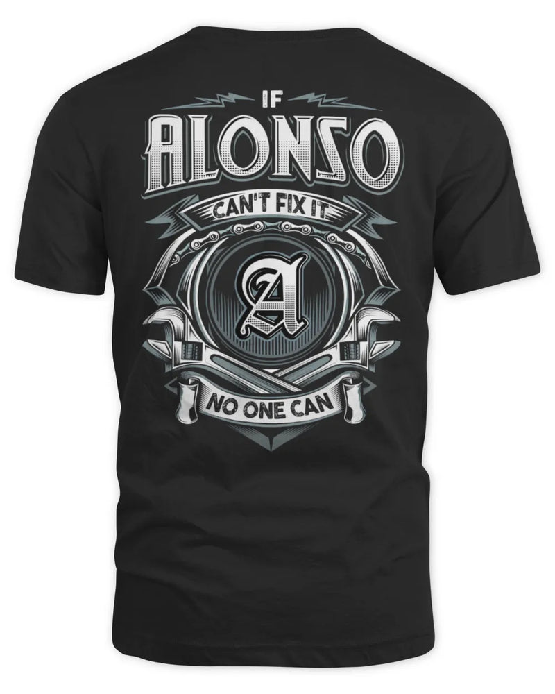 ALONSO AP81-K4-626 - Personalized Ahmed Quote Apparel “If Ahmed Can't Fix It, No One Can” - Unisex Standard T-Shirt - Black