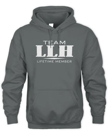 LLH BL62-K4-128 - Personalized “Team NAME Lifetime Member” - Unisex Hoodie - Charcoal