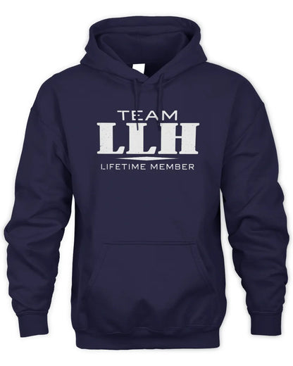 LLH BL62-K4-128 - Personalized “Team NAME Lifetime Member” - Unisex Hoodie - Navy