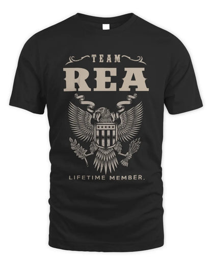 REA TP06-K82 – Personalized Classic Style Apparel “Team NAME Lifetime Member” - Unisex Standard T-Shirt - Black