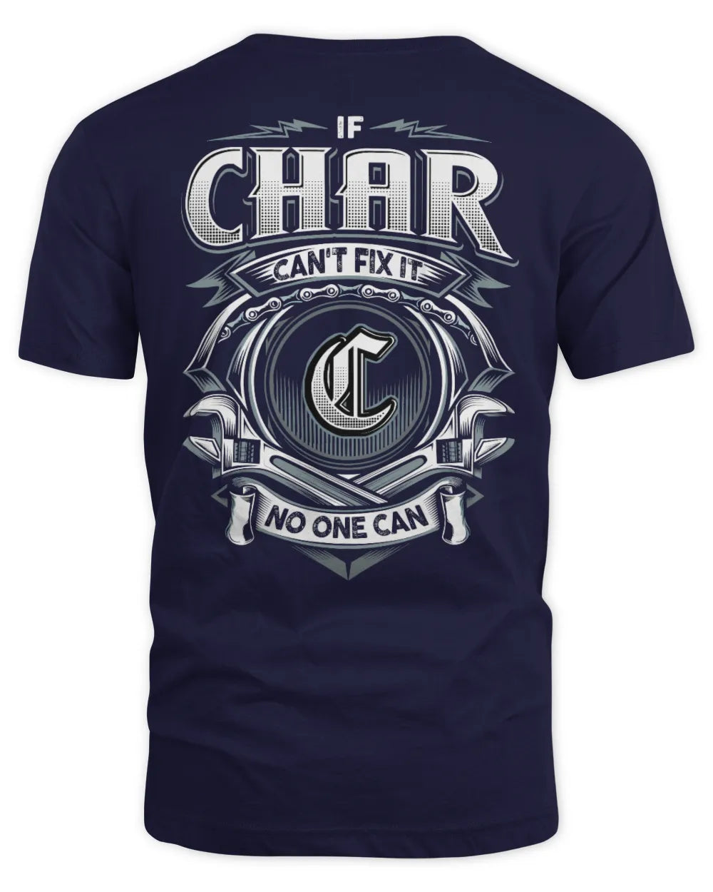 CHAR AP81-K4-626 - Personalized Ahmed Quote Apparel “If Ahmed Can't Fix It, No One Can” - Unisex Standard T-Shirt - Navy
