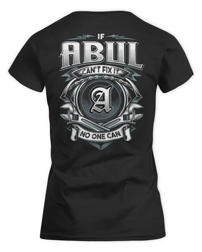 ABUL AP81-K4-626 - Personalized Ahmed Quote Apparel “If Ahmed Can't Fix It, No One Can” - Women's Standard T-Shirt - Black