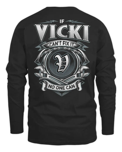 VICKI AP81-K4-626 - Personalized Ahmed Quote Apparel “If Ahmed Can't Fix It, No One Can” - Men's Long Sleeved T-Shirt - Black