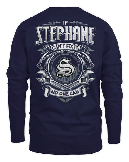 STEPHANE AP81-K4-626 - Personalized Ahmed Quote Apparel “If Ahmed Can't Fix It, No One Can” - Men's Long Sleeved T-Shirt - Navy