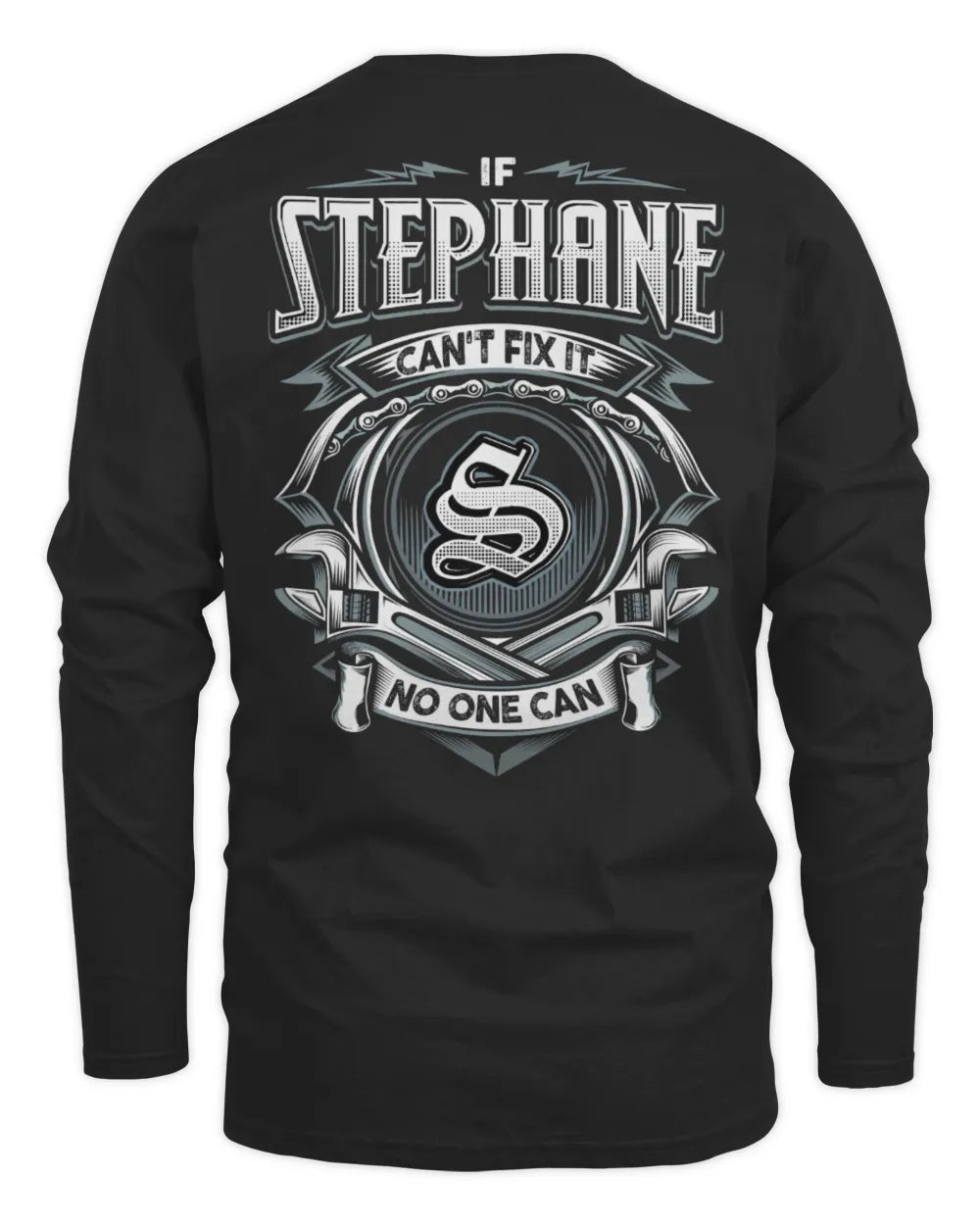 STEPHANE AP81-K4-626 - Personalized Ahmed Quote Apparel “If Ahmed Can't Fix It, No One Can” - Men's Long Sleeved T-Shirt - Black
